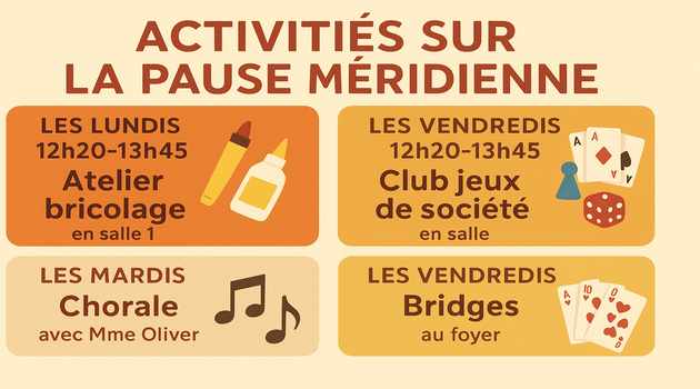 Découvrez les Activités de la Pause Méridienne au Collège !