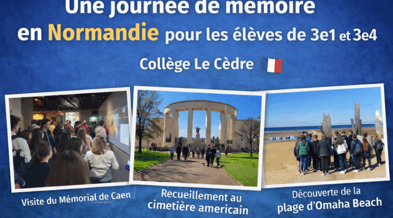 Une journée de mémoire en Normandie pour les élèves de 3e1 et 3e4